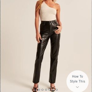 Abercrombie 90’s Straight Leg Vegan Leather Pants